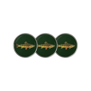 Rainbow Trout Fish Dots Spots Pattern Golf Hat Clip With Magnetic Ball  Marker