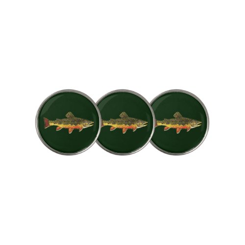 The Beautiful Brook Trout Golf Ball Marker
