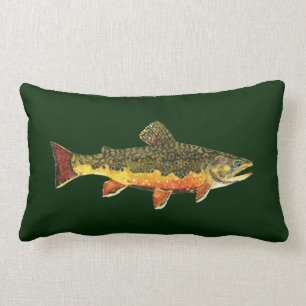 The Beautiful Brook Trout Lumbar Pillow