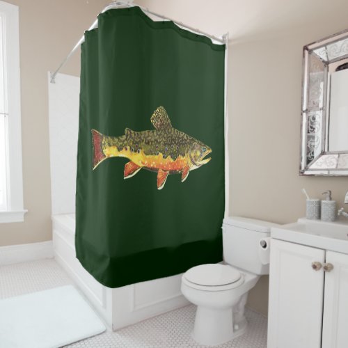 The Beautiful Brook Trout Shower Curtain