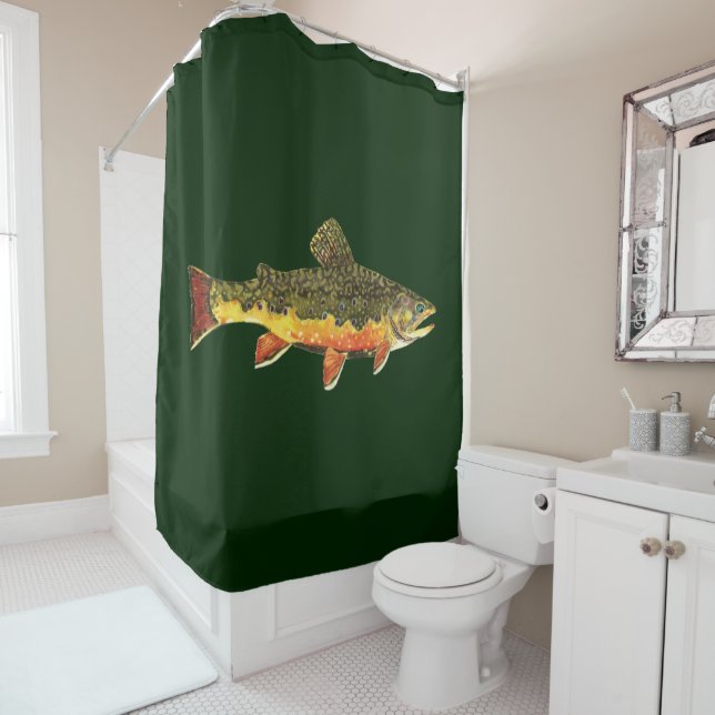 The Beautiful Brook Trout Shower Curtain (In Situ)