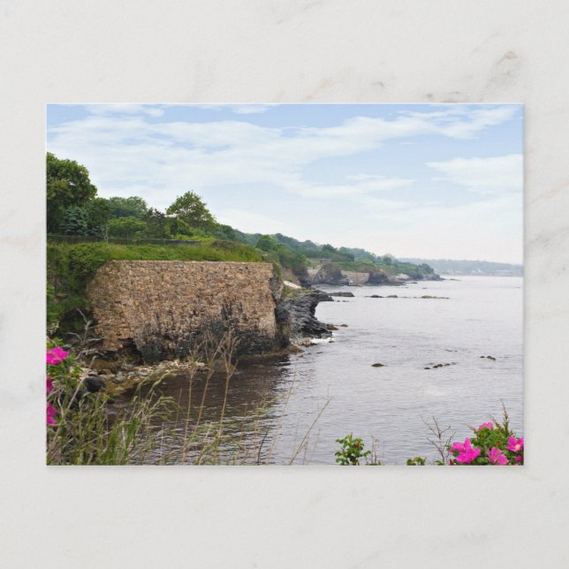 The beautiful coast of Newport Rhode Island Postcard (Front)