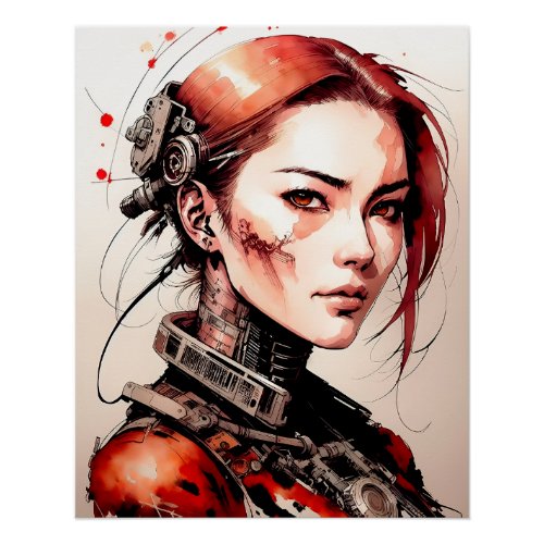 The Beautiful Cyborg Girl  Poster