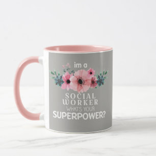 The beautiful flower social worker mug