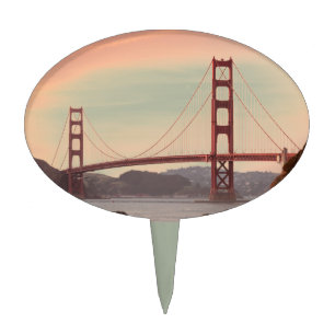 The beautiful Golden Gate Bridge in San Francisco Cake Topper