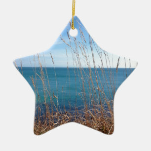 The beautiful Grass and Sea Ceramic Ornament