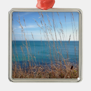 The beautiful Grass and Sea Metal Ornament