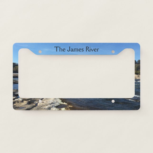 The Beautiful James River License Plate Frame (Front)