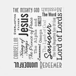 The Beautiful Names of Jesus Fleece Blanket