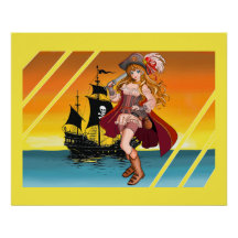 The beautiful pirate.