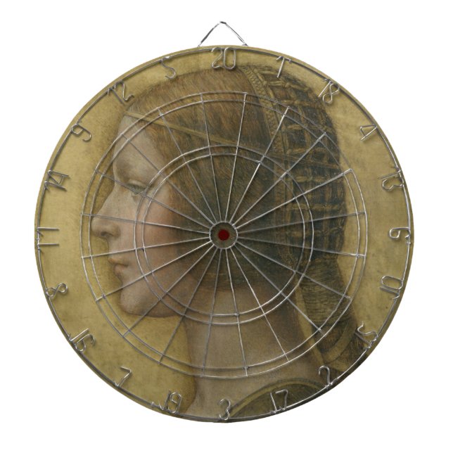 The Beautiful Princess (by Leonardo da Vinci) Dart Board (Front)