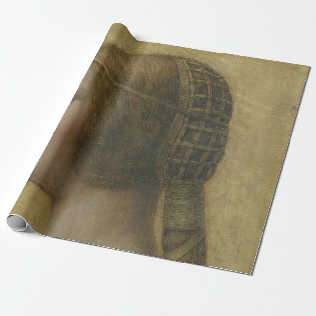 The Beautiful Princess (by Leonardo da Vinci) Wrapping Paper (Unrolled)