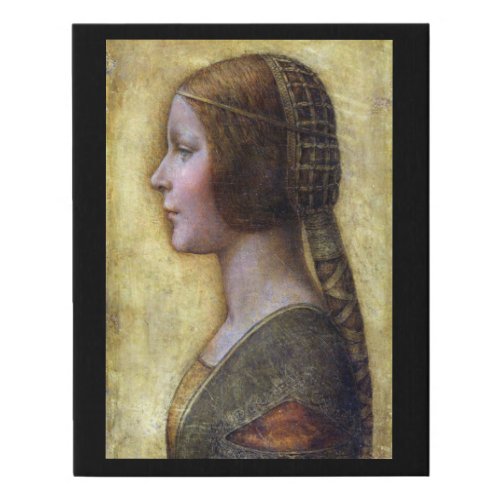 The Beautiful Princess Leonardo da Vinci Faux Canvas Print
