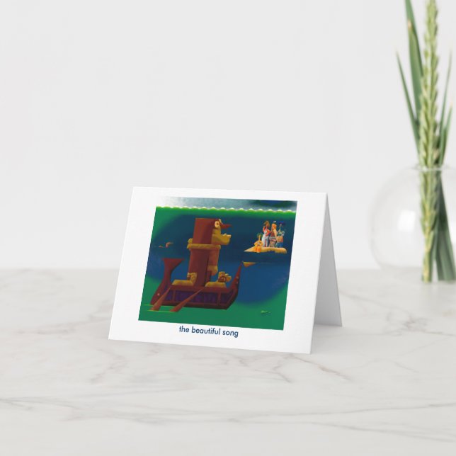 the beautiful song -notecard card (Front)