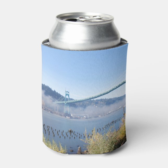 The Beautiful St. Johns Bridge Can Cooler (Can Front)