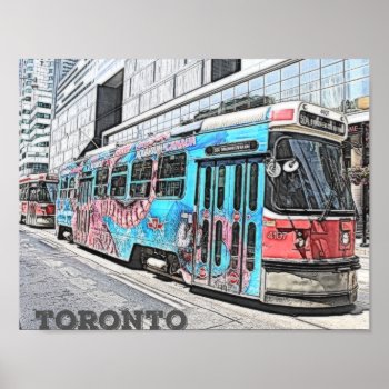 The Beautiful Toronto  Ontario  Canada Bus Poster by CreativeMastermind at Zazzle