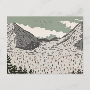 The Beautiful Winter Ski Landscape Postcard