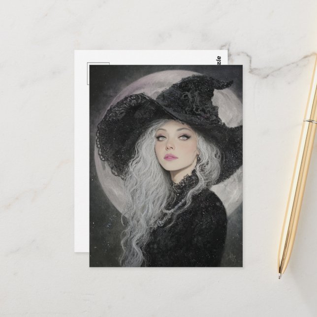 The beautiful witch postcard (Front/Back In Situ)