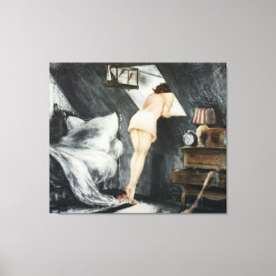 The Beautiful Woman InThe Attic Canvas Print