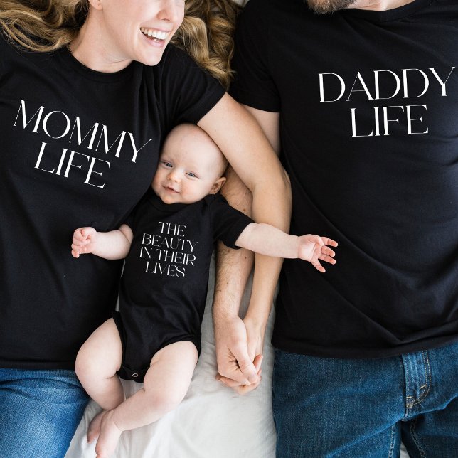 The Beauty in Their Lives Family Matching Black Baby Bodysuit (Creator Uploaded)