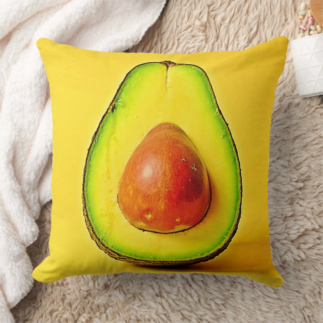 The Beauty of a Healthy Avocado Design Throw Pillow (Blanket)