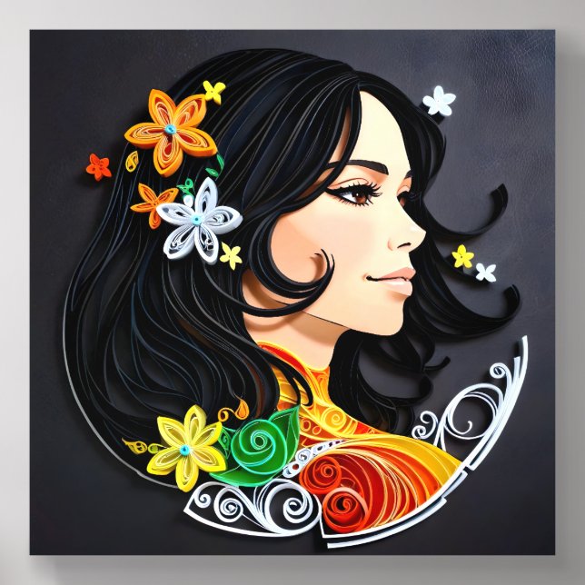 The Beauty of a Madam. Acrylic Photo Tile (Front Set)