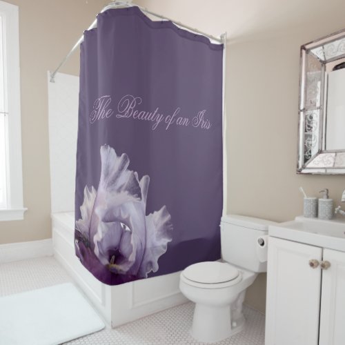The Beauty of a Purple Iris Shower Curtain