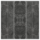The Beauty of Death Damask Skeleton Goth fabric