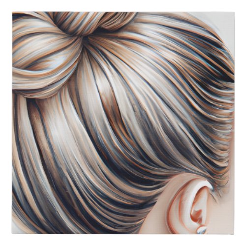 The beauty of different hairstyles in women is a r faux canvas print