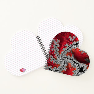 The Beauty of Mandelbrots Heart Spiral Notebook