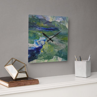The beauty of nature square wall clock