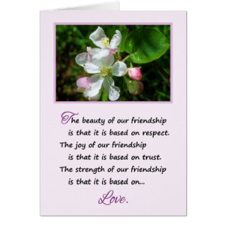 The Beauty of Our Friendship... Card