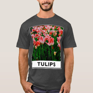 The Beauty of Pink Tulip Flower in The Garden Phot T-Shirt