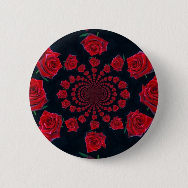 The Beauty of Roses: Floral Fantasy  Pinback Button (Front)