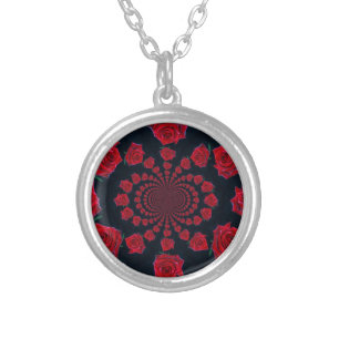 The Beauty of Roses: Floral Fantasy  Silver Plated Necklace