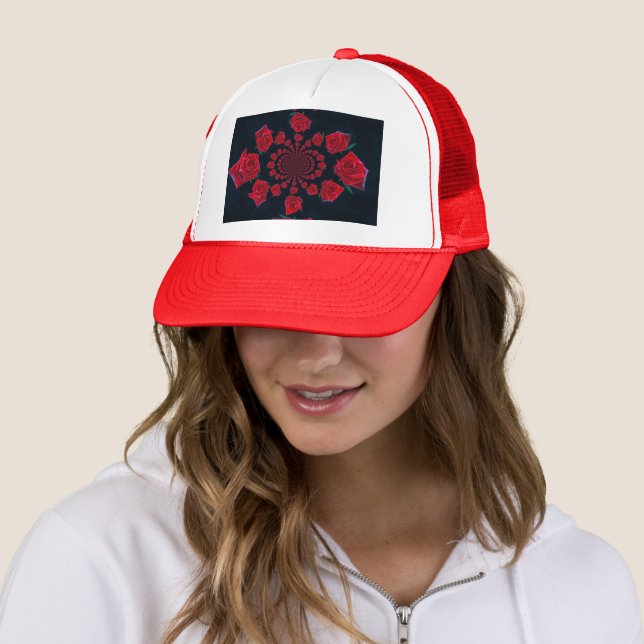 The Beauty of Roses: Floral Fantasy  Trucker Hat (In Situ)
