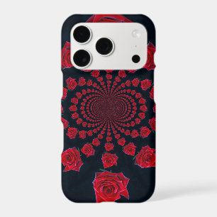 The Beauty of Roses Red & Black Kaleidoscope Flo iPhone 17 Pro Case