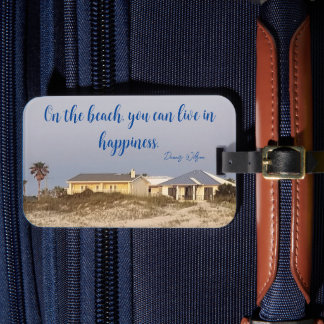 The beauty of the beach coastal beachy luggage tag