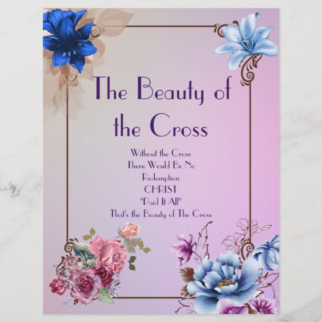 The Beauty of The Cross Personalized Paper (Front)