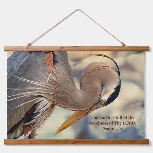 The Beauty of The Great Blue Heron Psalm 335 Hanging Tapestry