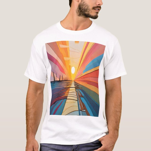 The beauty of the sunset on canvas T-Shirt (Front)