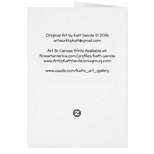 The Beauty of Winter Art Card (Back)