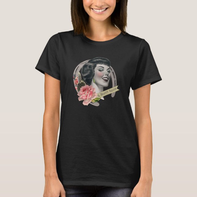 The Beauty Saloon Women's Logo T Shirt Black (Front)