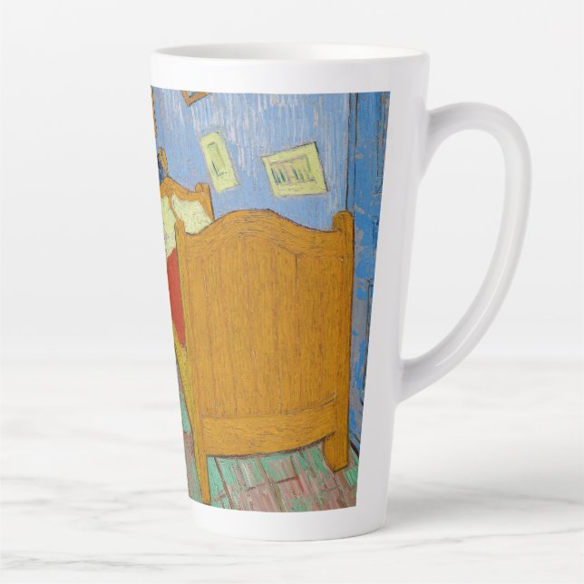 The Bedroom (1889) by Vincent Van Gogh. Latte Mug (Right)