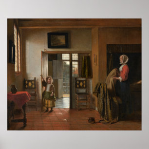 The Bedroom - Pieter de Hooch Fine Art Poster