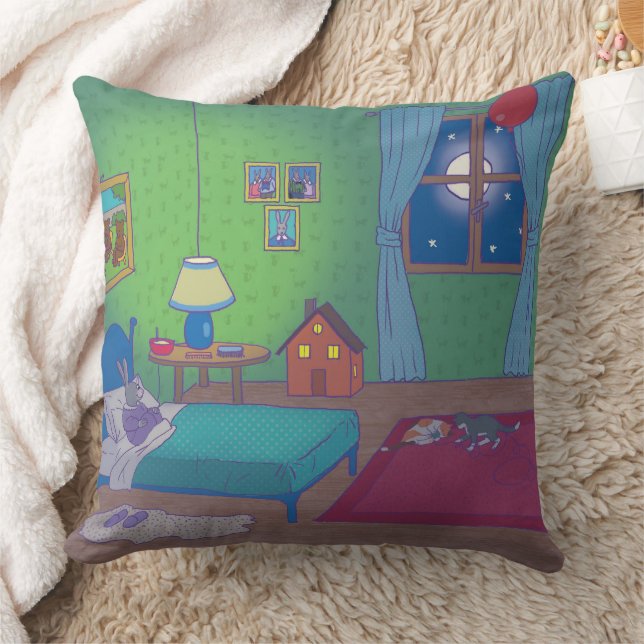 The Bedroom Throw Pillow (Blanket)
