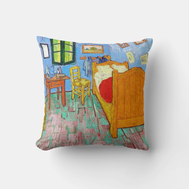 The Bedroom, Van Gogh Throw Pillow (Front)