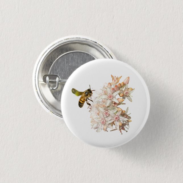 The bee, button (Front & Back)