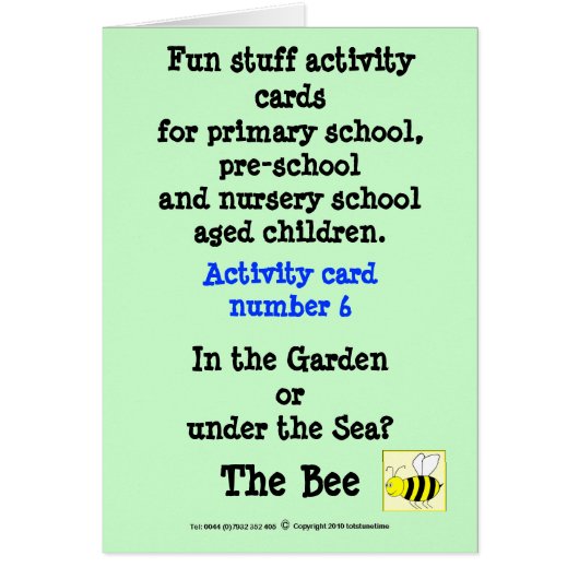 The Bee Cards (Front)