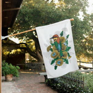 The bee eater with the golden pendant house flag